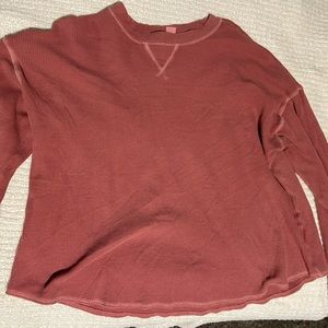 Pink Old Navy waffle knit sweater